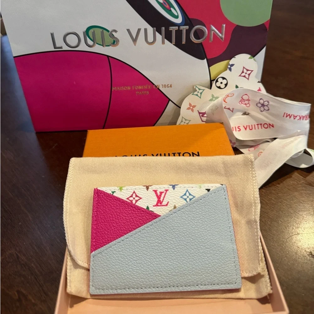 NWT Louis Vuitton x Takashi Murakami Criss Cross Card Holder - Picture 3 of 4